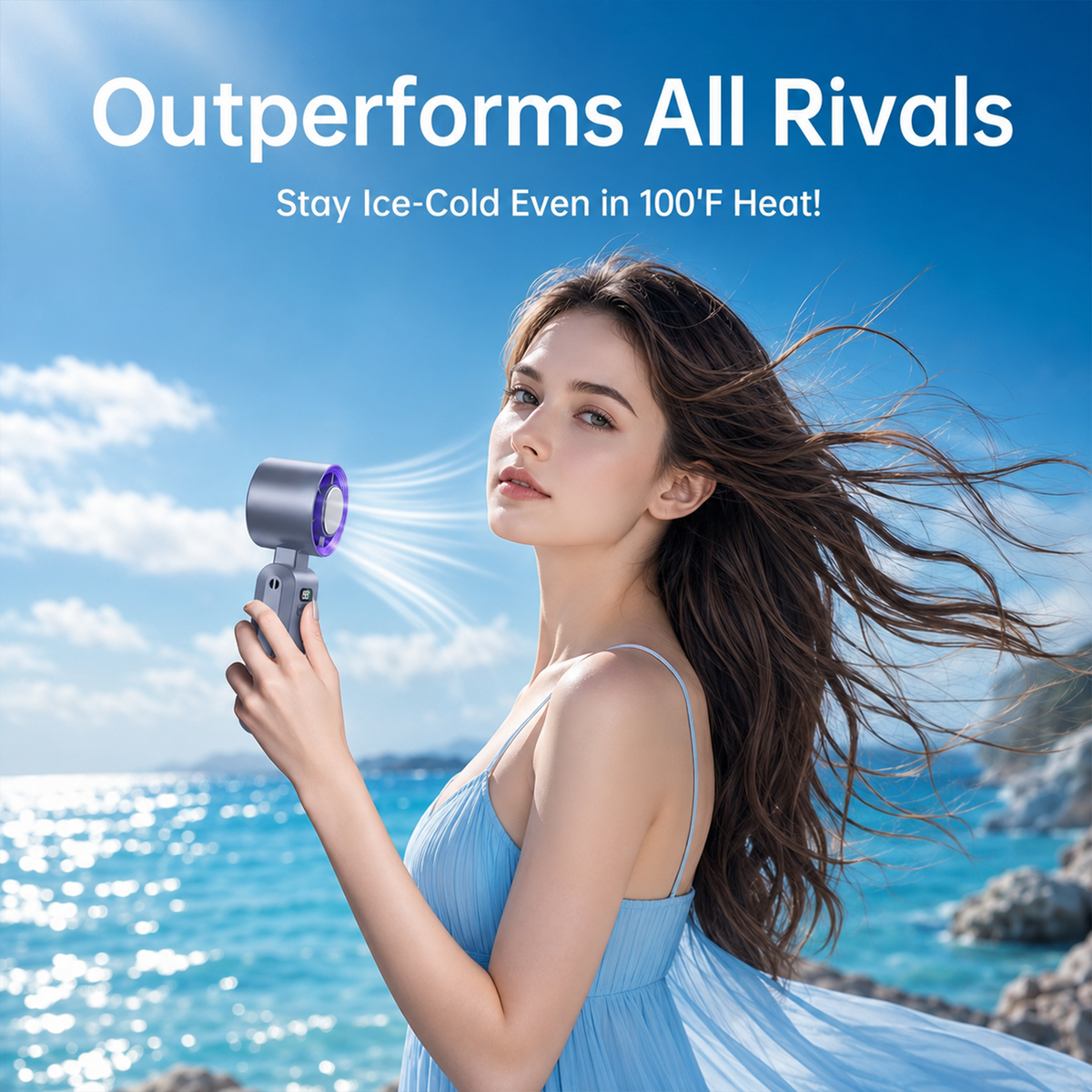 Portable High Speed Handheld Fan 199 Speed Adjustable