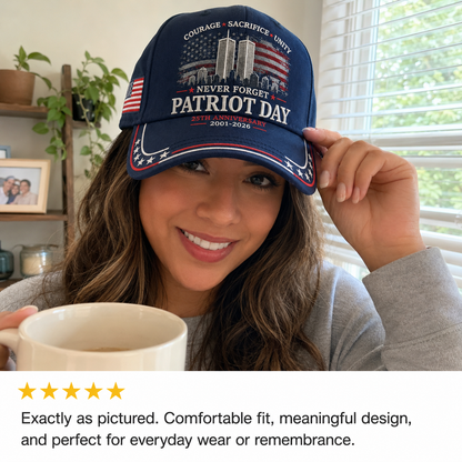🦅Early Bird 49% OFF🔥Never Forget PATRIOT DAY 25th Anniversary Memorial Cap
