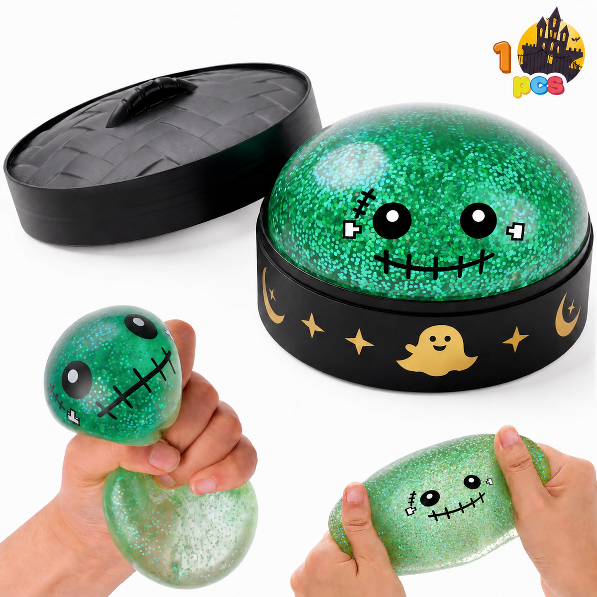 🎃👻Halloween Dumpling Stress Relief Toys with Steamer Storage Boxes
