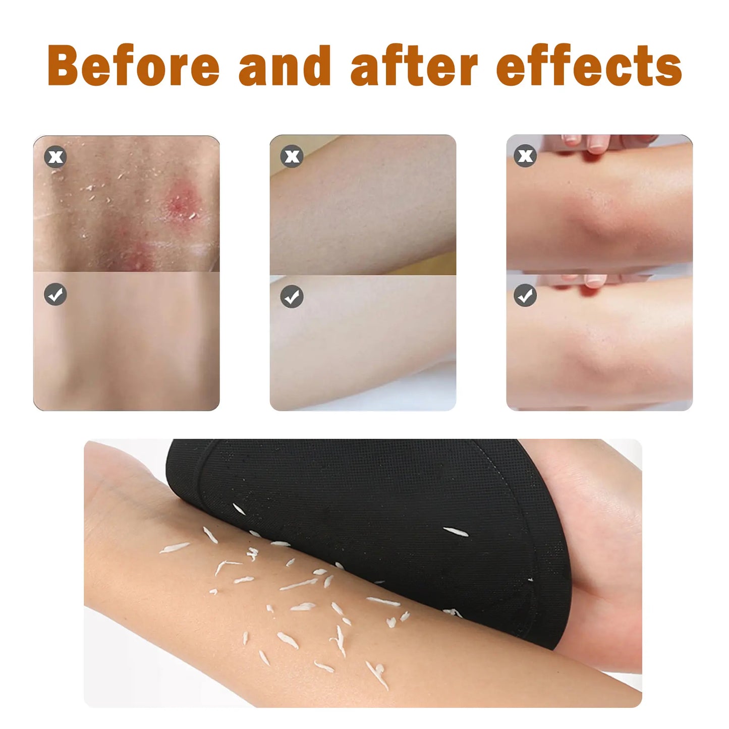 Soft Rubber Shower Scrubber - Gentle Exfoliating Bath Brush