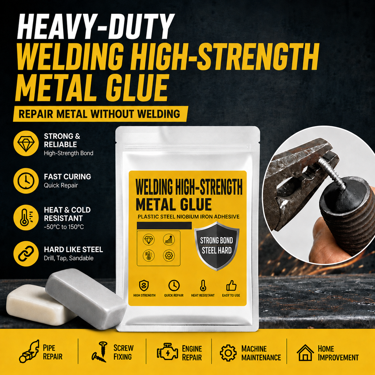 Welding High-Strength Metal Glue