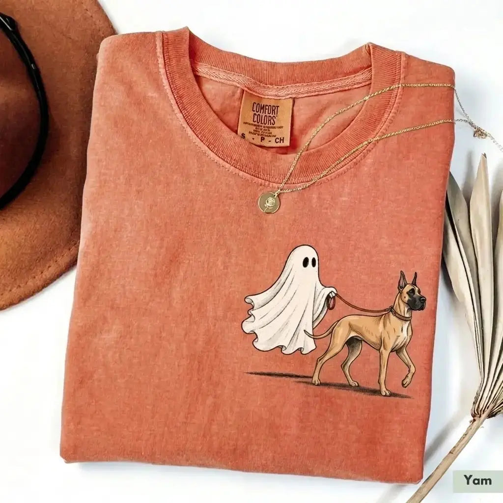 Pet Ghost Walking Dog Halloween Shirt