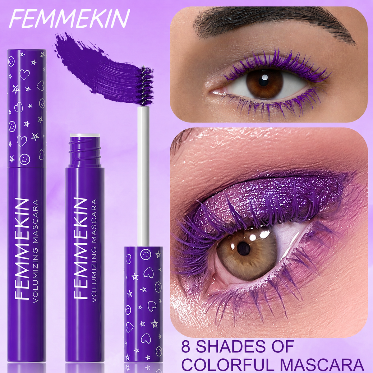 Femmekin Colorful Volumizing Mascara for Bold, Long Lashes