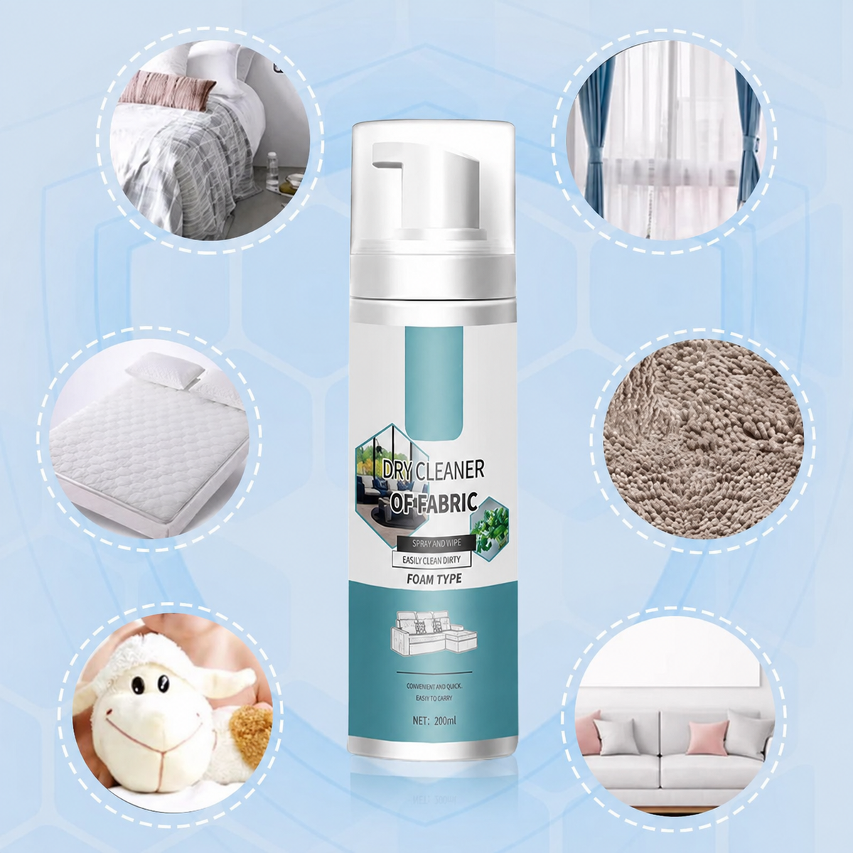 Deep Cleaning Foam Cleaner for Fabric & Upholstery