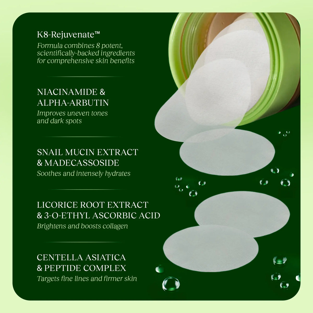 Skincare Anti-Aging, Dark Spot & Wrinkle Minimizing Toner Pads – 100 Pads