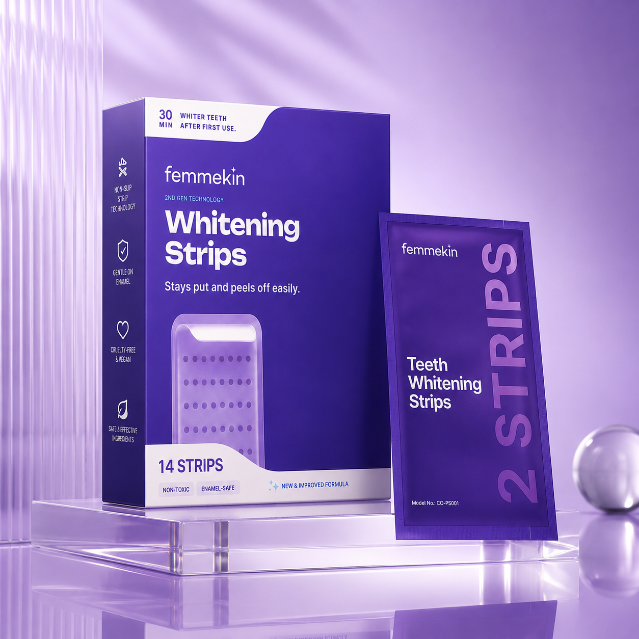 Cerenne™ Purple Teeth Whitening Strips