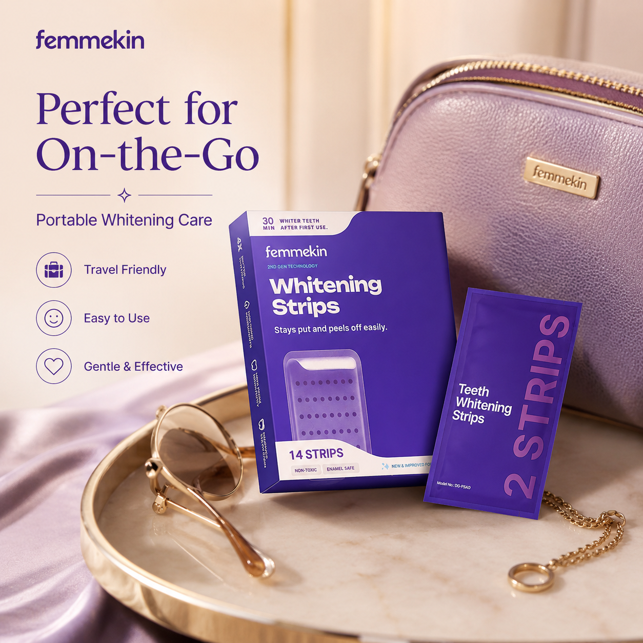 Cerenne™ Purple Teeth Whitening Strips
