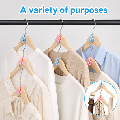 Space Saving Hanger Connector Hooks 50 Pack Heavy Duty Closet Organizer