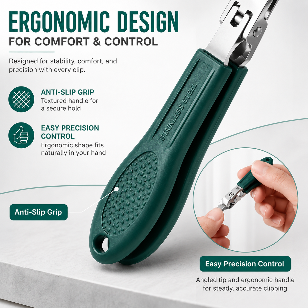 3-Piece Beveled Nail Clipper Set with Storage Case