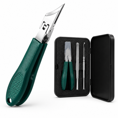 3-Piece Beveled Nail Clipper Set with Storage Case