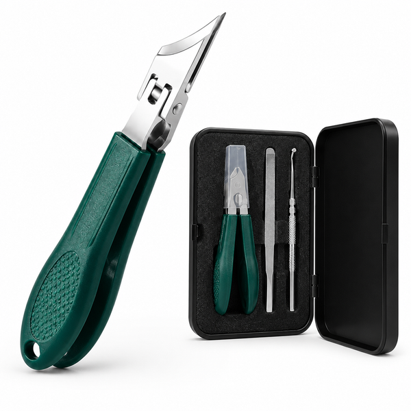 3-Piece Beveled Nail Clipper Set with Storage Case