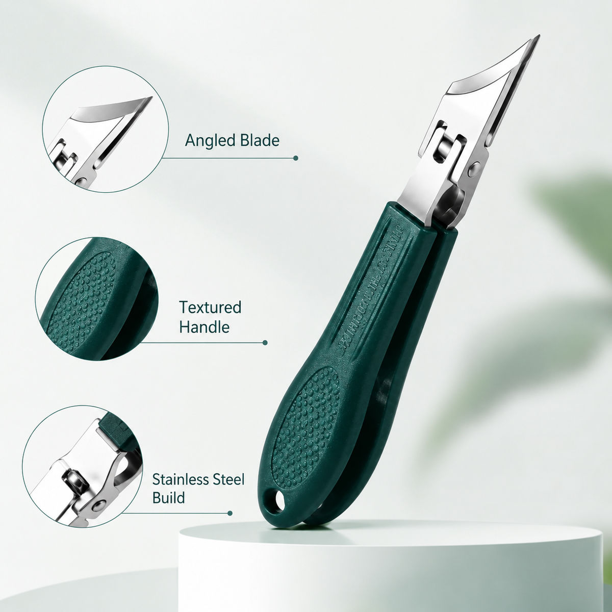 3-Piece Beveled Nail Clipper Set with Storage Case
