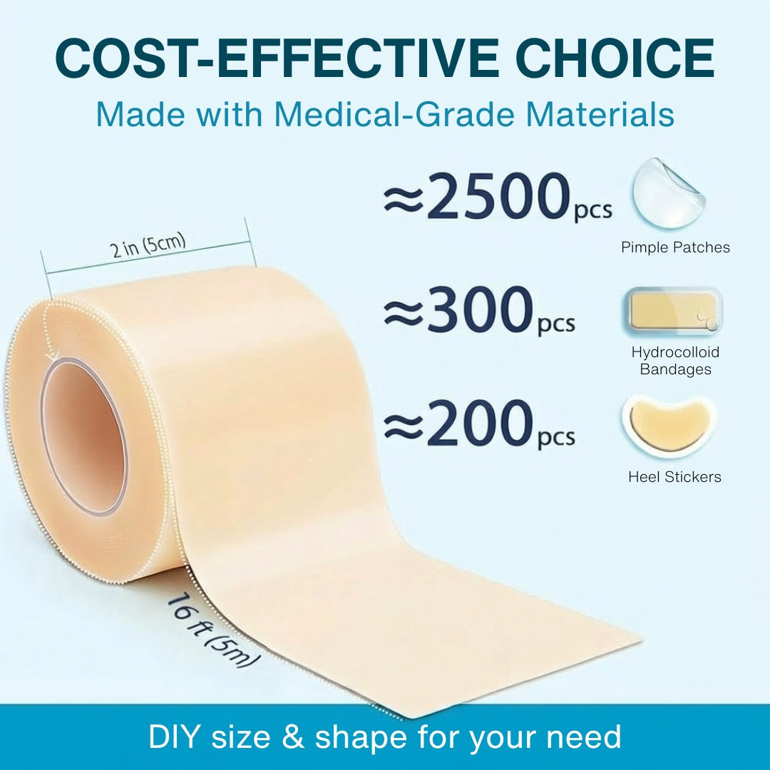 Cuttable Hydrocolloid Acne Patch Roll for Pimples & Skin Care