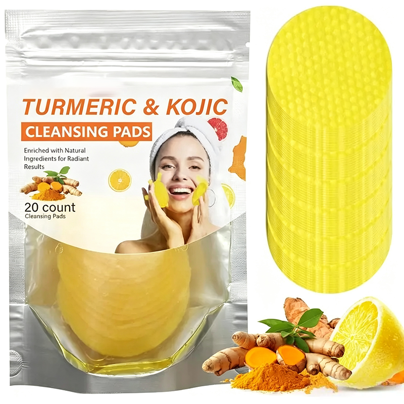 Turmeric and Kojic Acid Facial Cleansing Pads for Deep Cleansing 20 Count