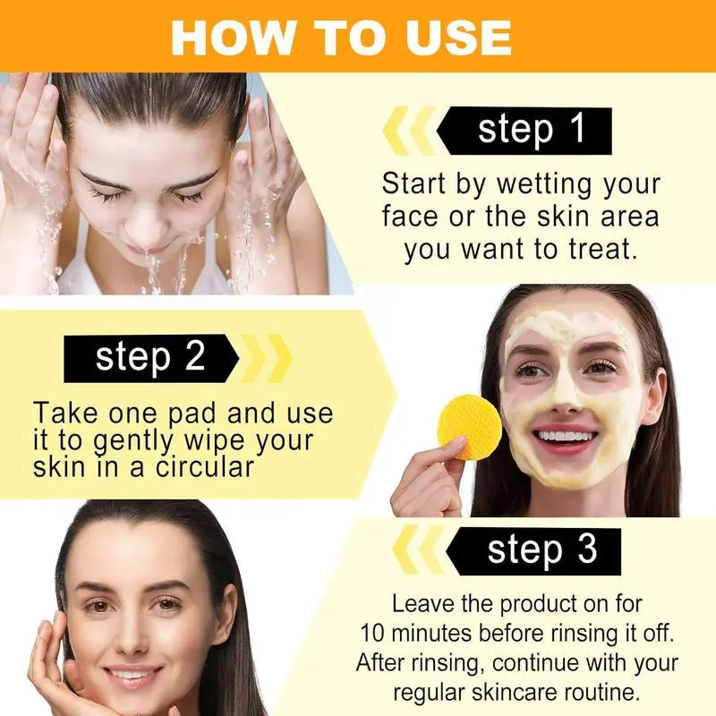 Turmeric and Kojic Acid Facial Cleansing Pads for Deep Cleansing 20 Count