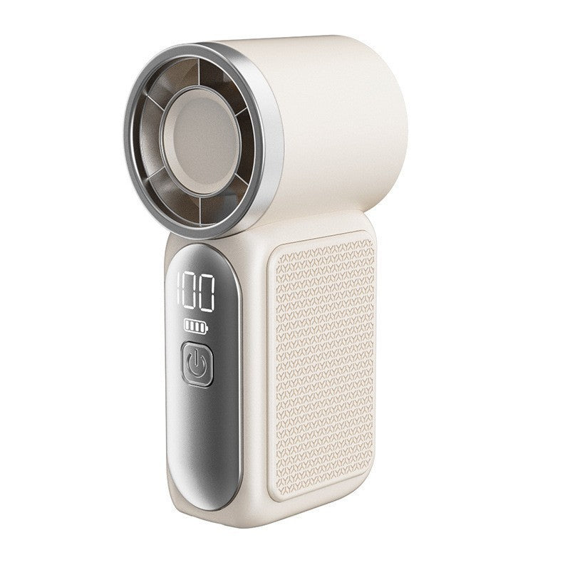 Portable Mini Handheld Fan with LED Display and USB Rechargeable Cooling