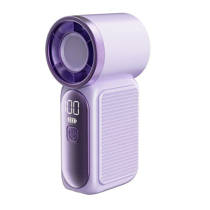Portable Mini Handheld Fan with LED Display and USB Rechargeable Cooling