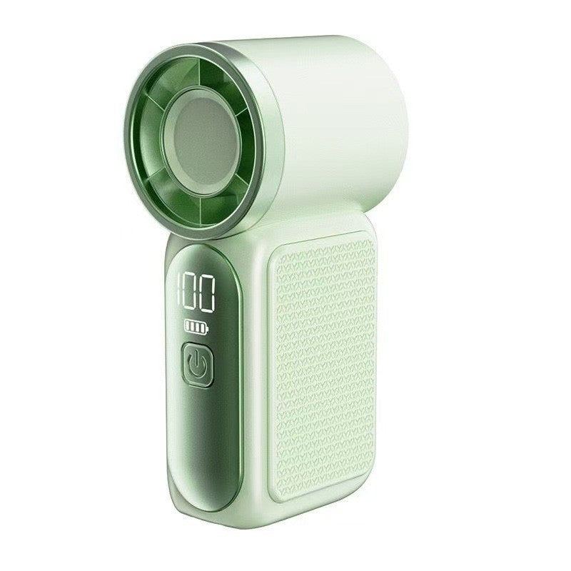Portable Mini Handheld Fan with LED Display and USB Rechargeable Cooling