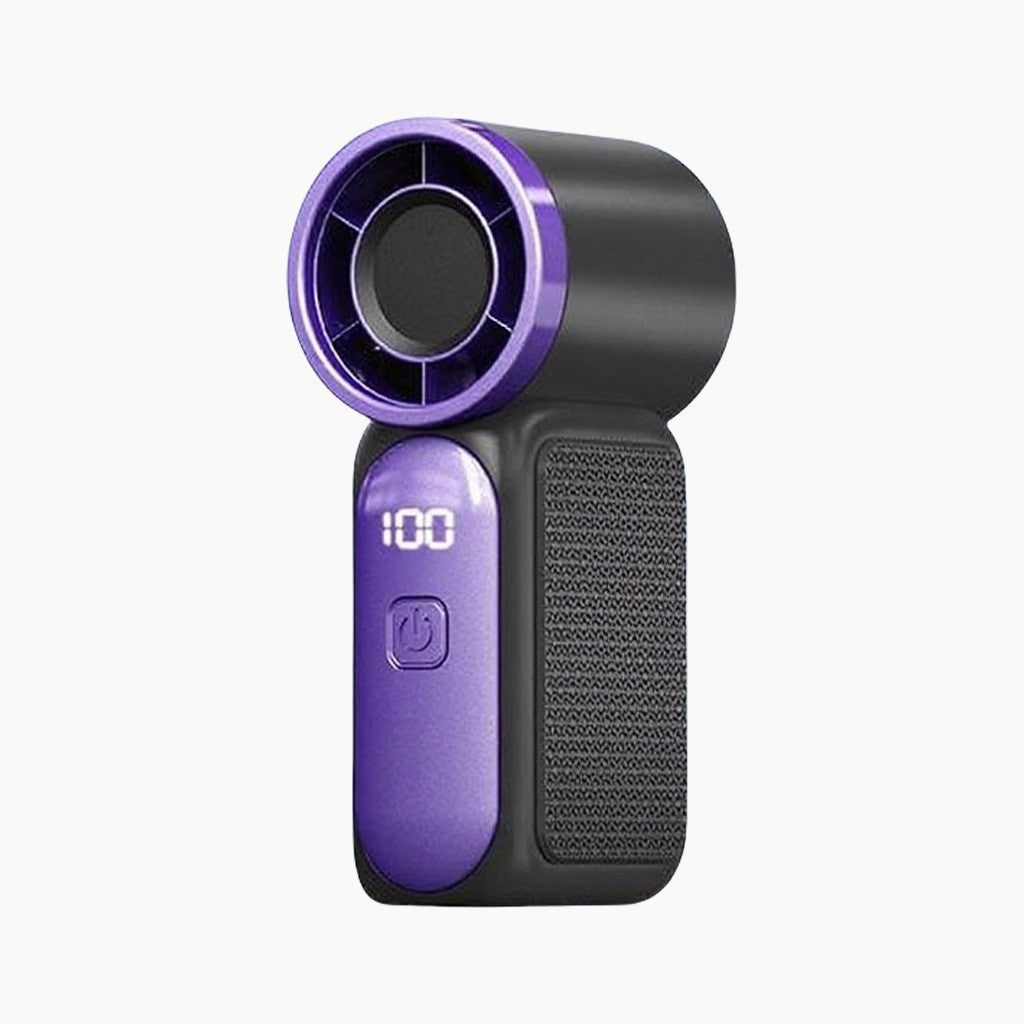 Portable Mini Handheld Fan with LED Display and USB Rechargeable Cooling