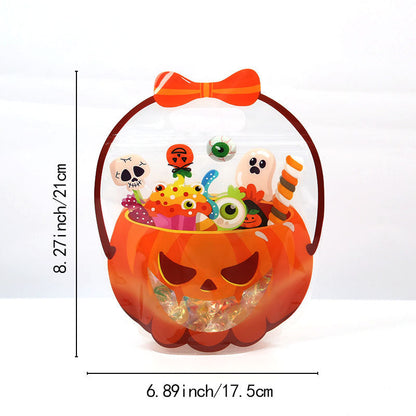 👻Halloween Bestsellers-50%off🎃Halloween Transparent Pumpkin Favor Bags✨Perfect for Party, Trick-or-Treat, Classroom Gifts