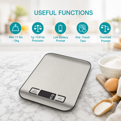 Digital Kitchen Scale for Cooking and Baking