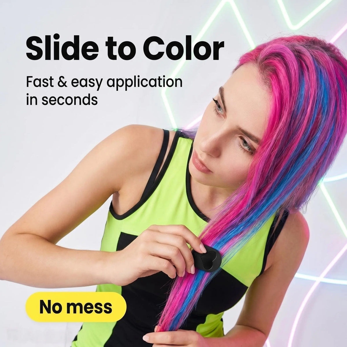 🎨 Washable Temporary Hair Chalk Set - Non-Toxic Gentle Formula