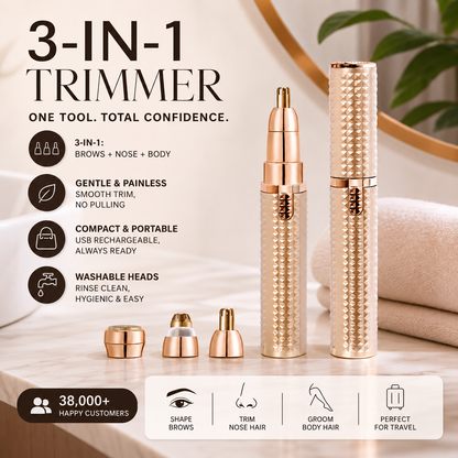 ✂️ 2026 Sale — Over 38,000 Sold!🔥 Portable Electric Eyebrow Trimmer – Interchangeable Heads 🪒