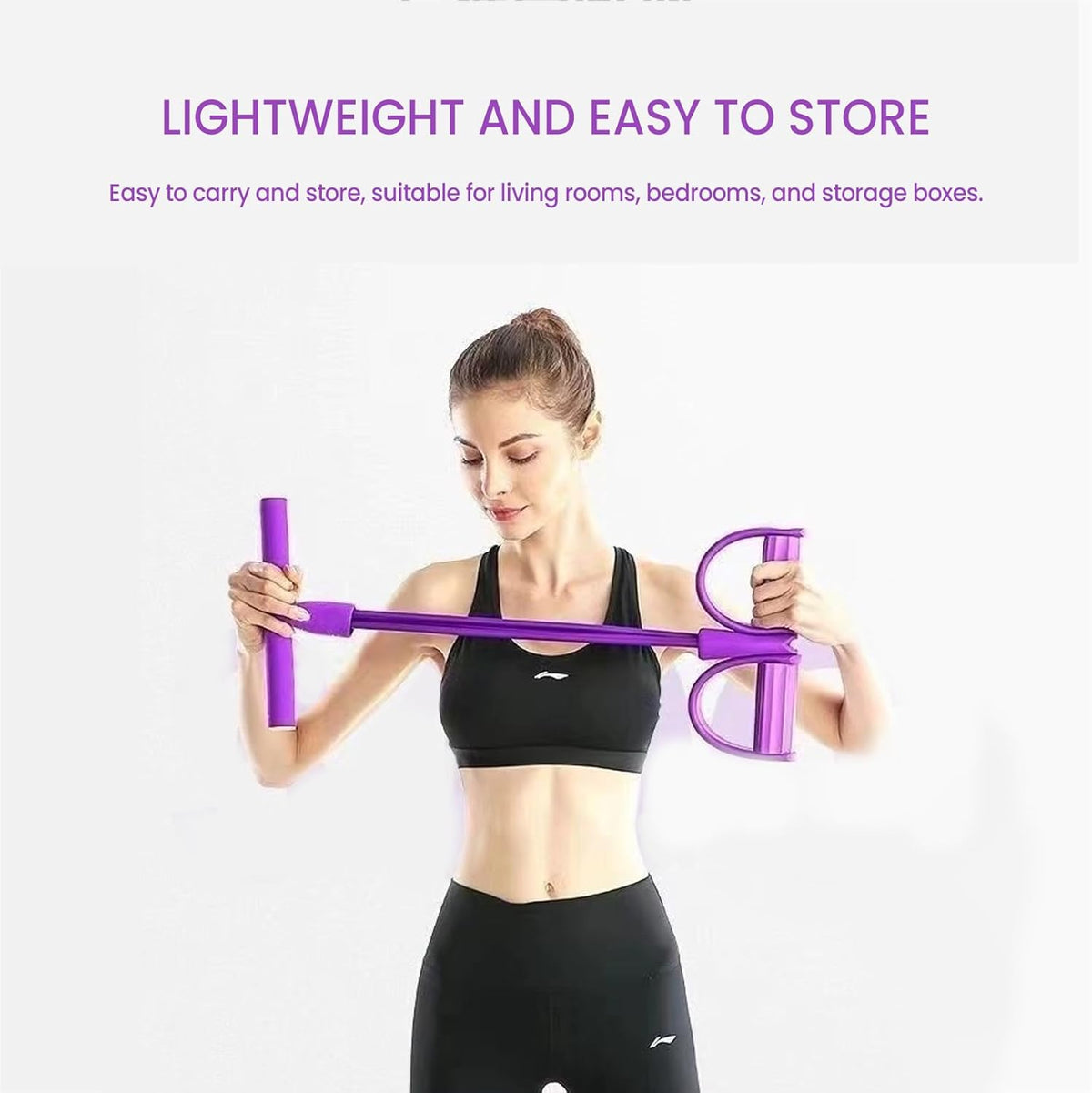 Multifunction Pedal Resistance Band Trainer 8 Tube Full Body Fitness Exercise Equipment
