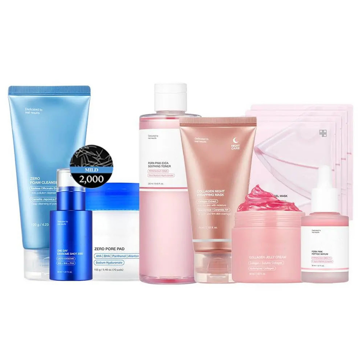 Affordable Korean Style Glass Glow Skincare Set 8 Piece