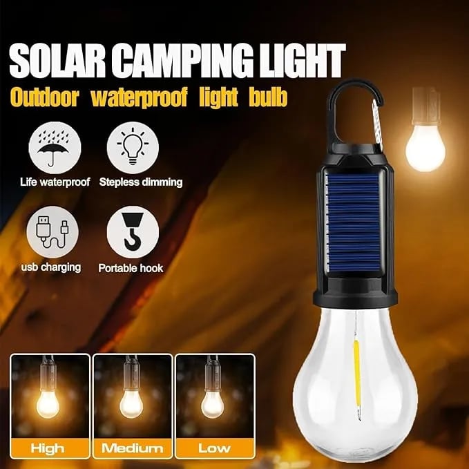 Solar USB Rechargeable LED Camping Lantern