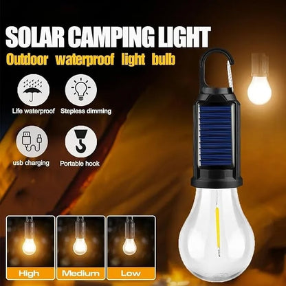Solar USB Rechargeable LED Camping Lantern