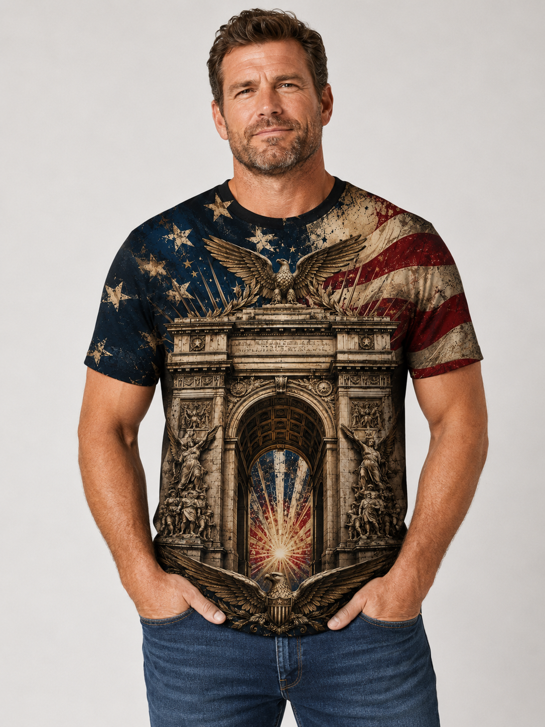 American Victory Arch Graphic T-Shirt