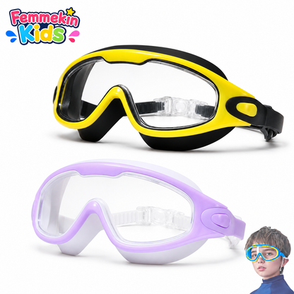 Femmekin Kids Swim Goggles 2 Pack - UV Protection & Anti-Fog