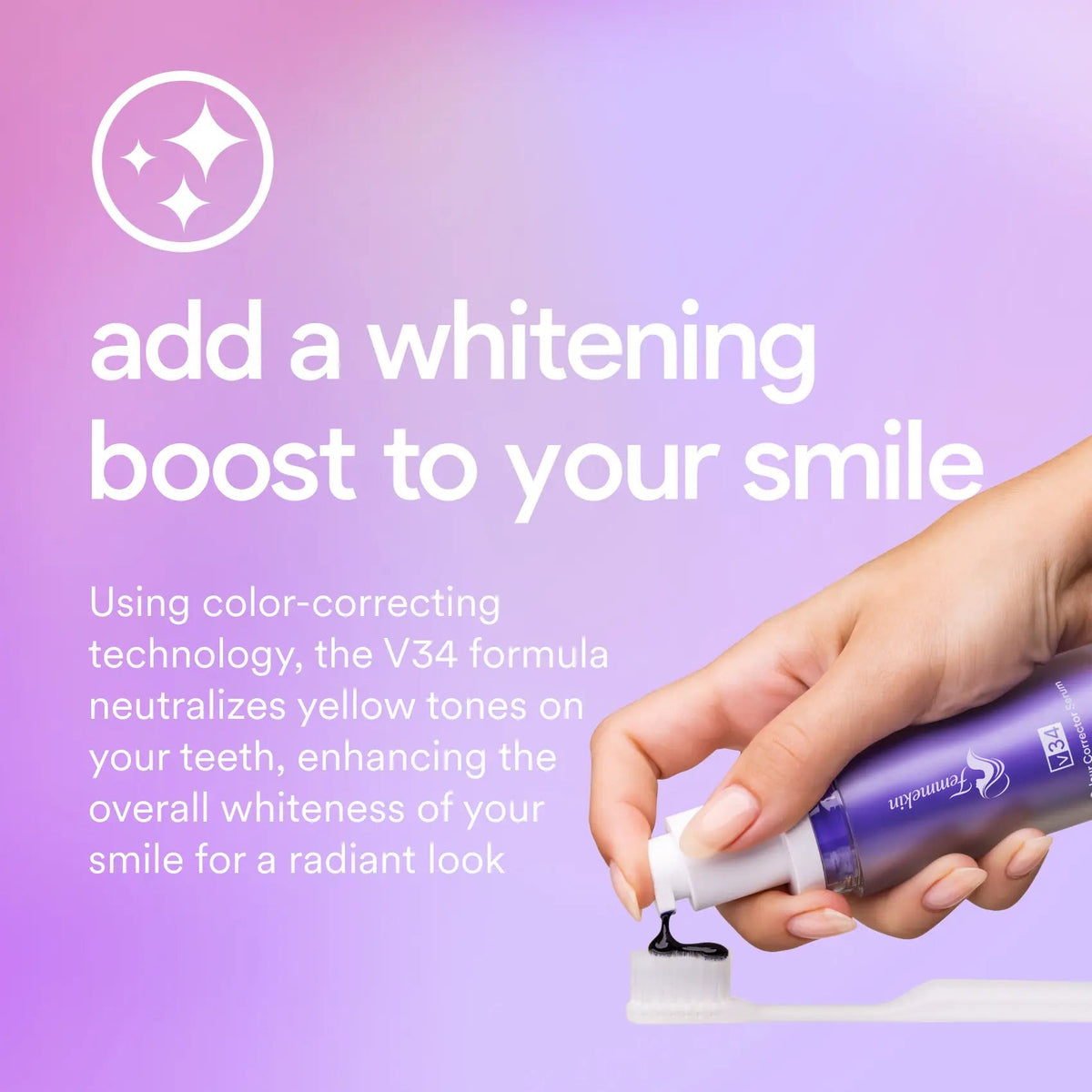 Purple Tooth Colour Corrector for Temporary Stain Concealing and Brightening
