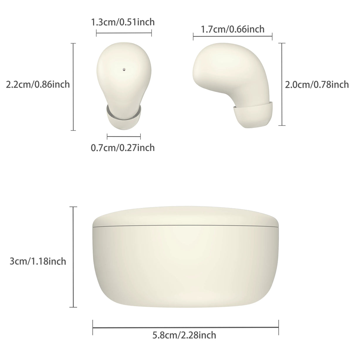 Mini Invisible Bluetooth 5.4 Wireless Earbuds for Sleep