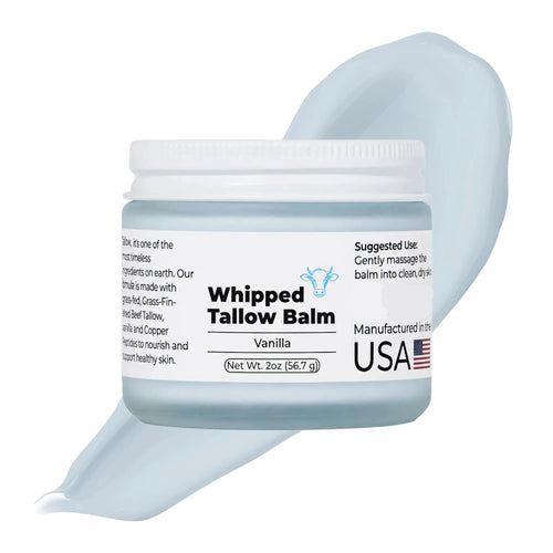 Whipped Tallow Moisturizing Balm with Copper Peptide – Vanilla