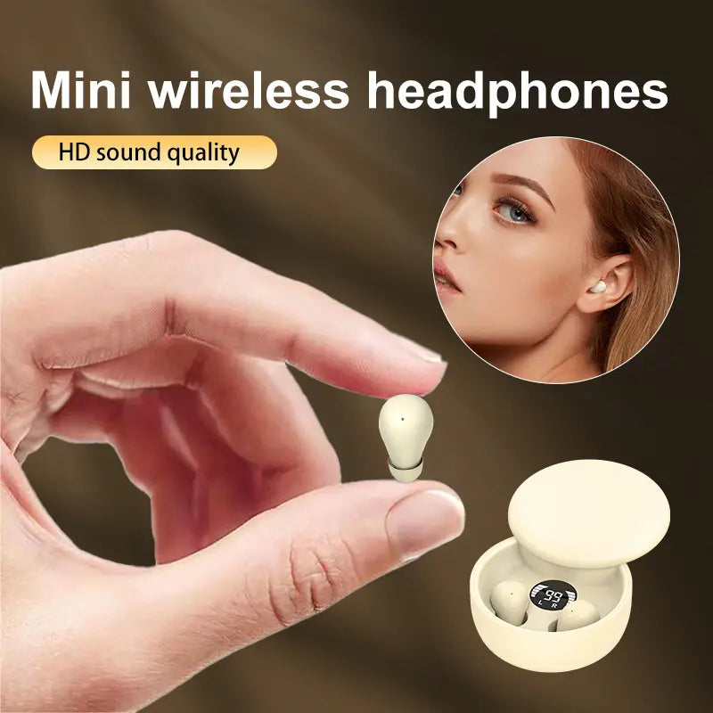 Mini Invisible Bluetooth 5.4 Wireless Earbuds for Sleep