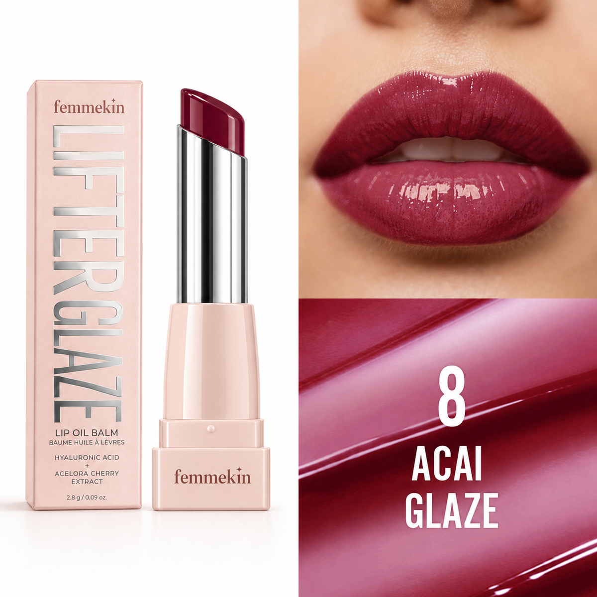 Femmekin Lifter Glaze Lip Balm - 24HR Hydration & Color