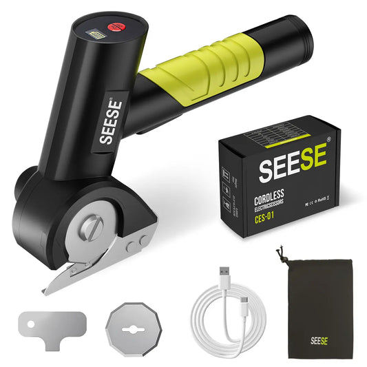 SEESE Cordless Electric Scissors - Portable Fabric Cutter