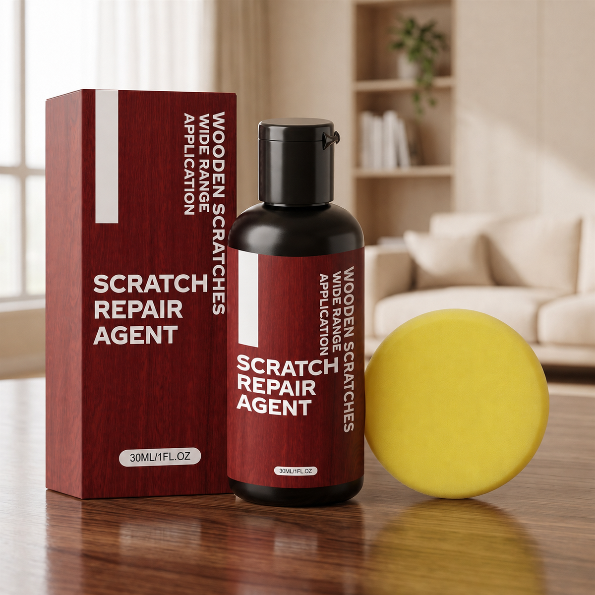 ✨Scratch Repair Wax with Sponge Eraser–Restores natural grain, no need to replace! ?