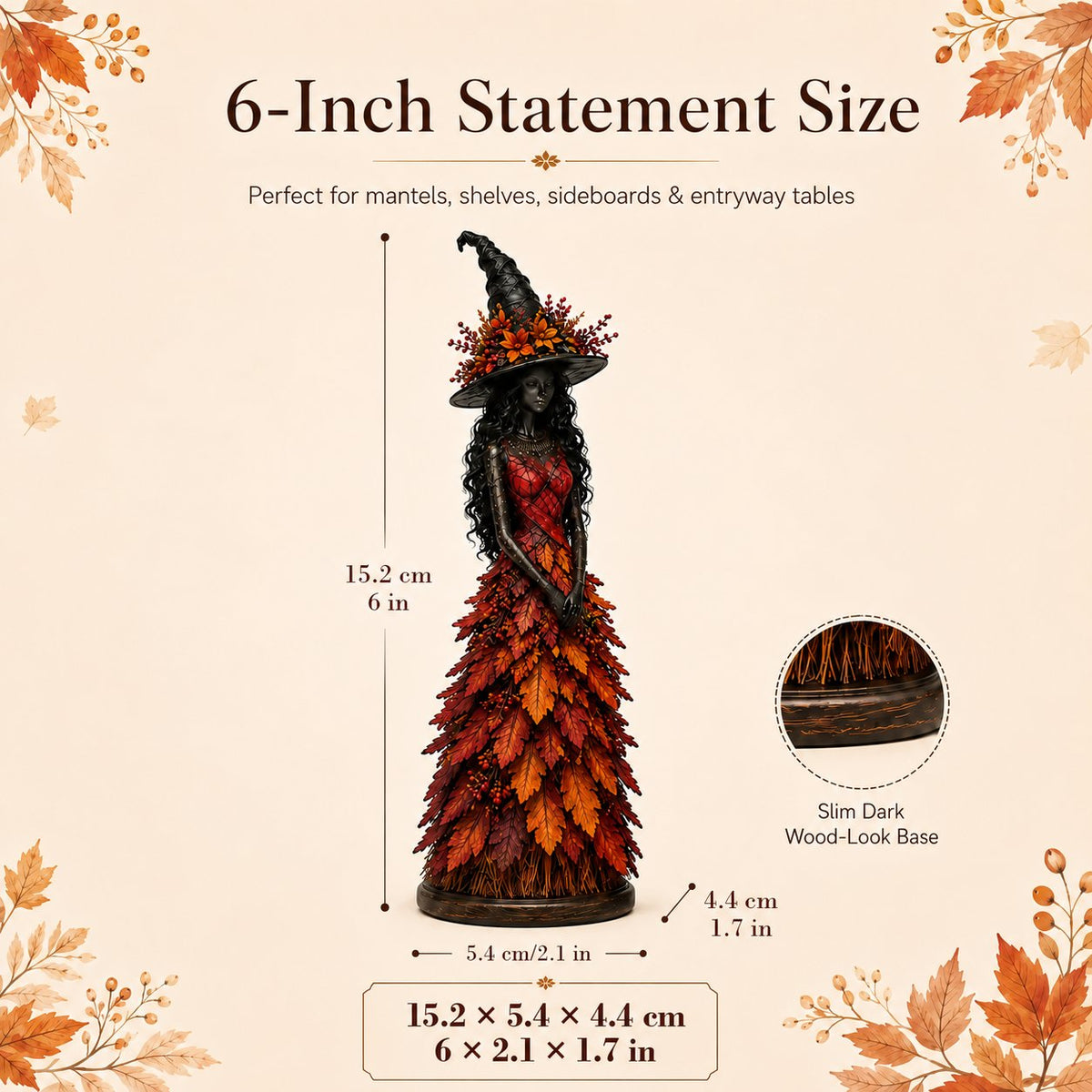 🔥LAST DAY 50% OFF - 🧙‍♀️Enchanted Autumn Witch Figurine (📦Buy 2 Free Shipping)