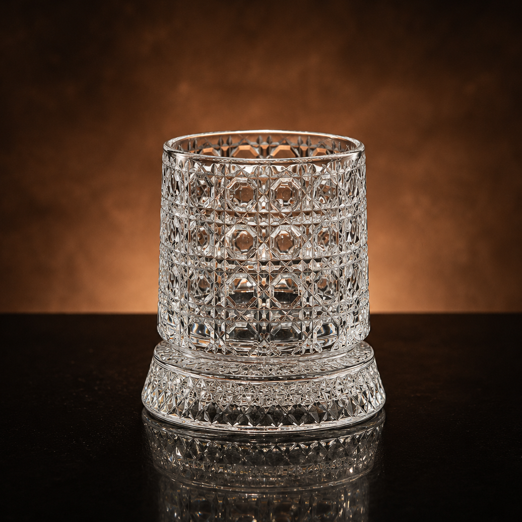 360° Spinning Crystal Whiskey Glass