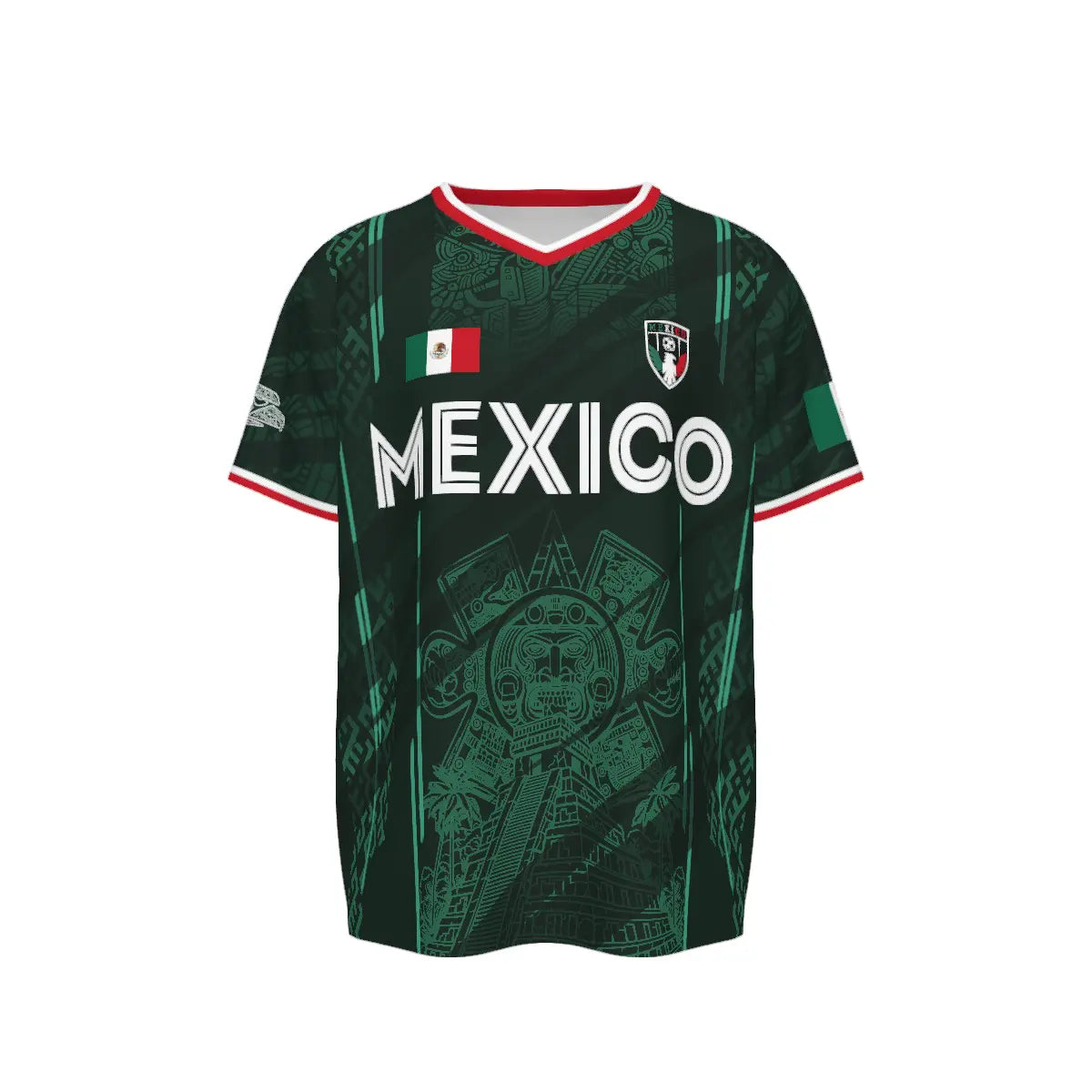 2026 Mexico Soccer Chichen Itza Graphic Retro Soccer Jersey Casual Sports Shirt