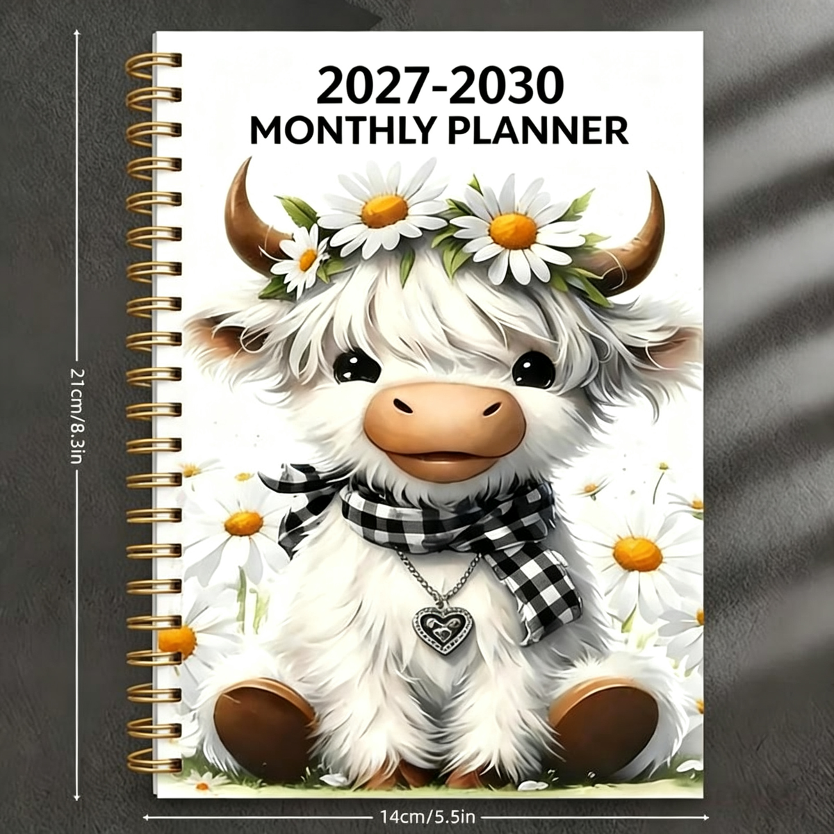 Highland Cow 4 Year Monthly Planner and Goal Planner
