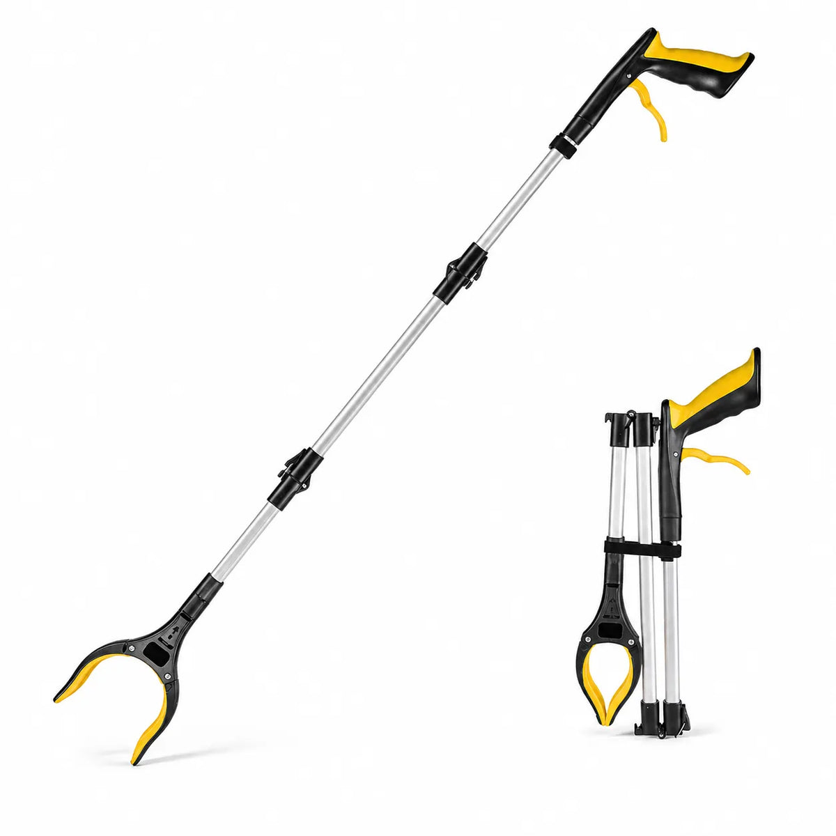 43'' Extra Long Grabber Reacher Tool – Heavy Duty with 360° Rotating Jaw & Magnets