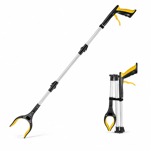 43'' Extra Long Grabber Reacher Tool – Heavy Duty with 360° Rotating Jaw & Magnets