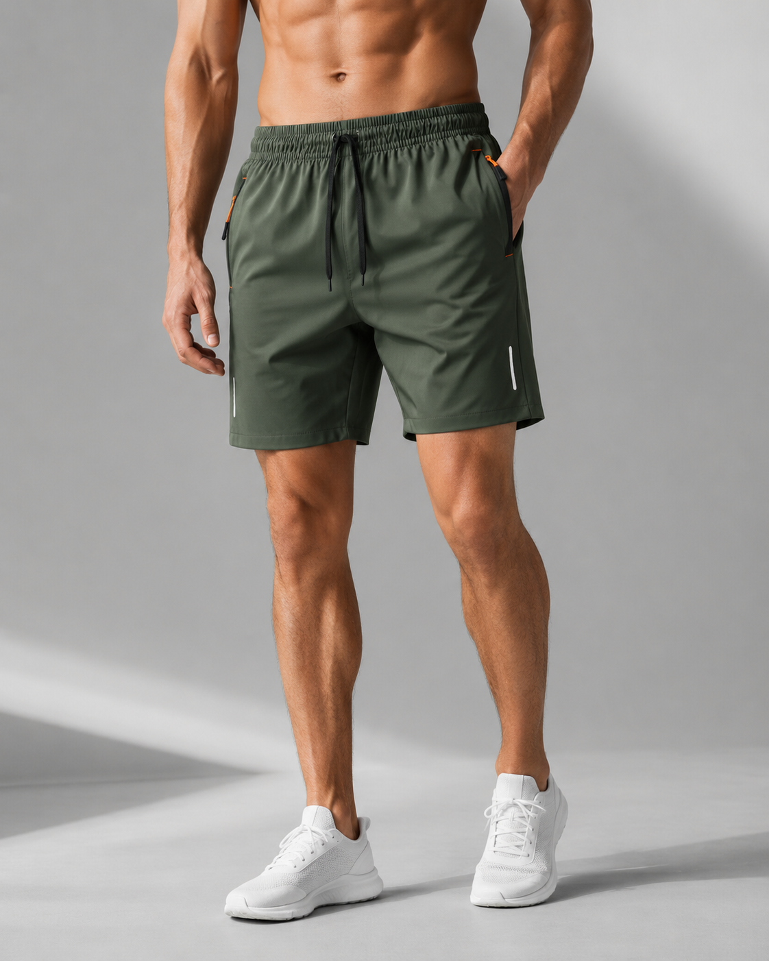 Plus Size Quick-Dry Athletic Shorts