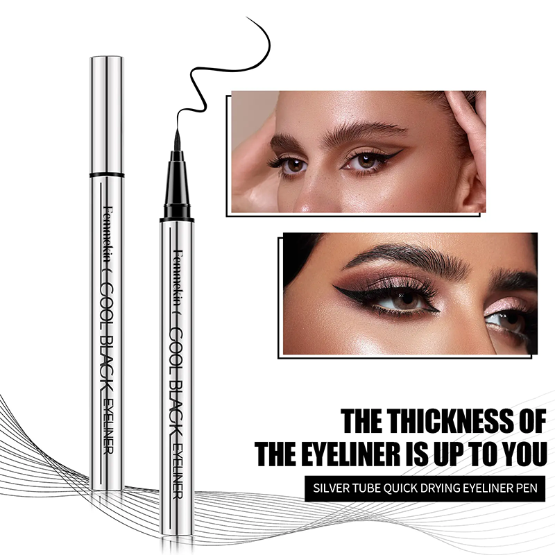 Cool Black/Brown Waterproof Eyeliner | 24hr Long-Lasting, One stoke forming