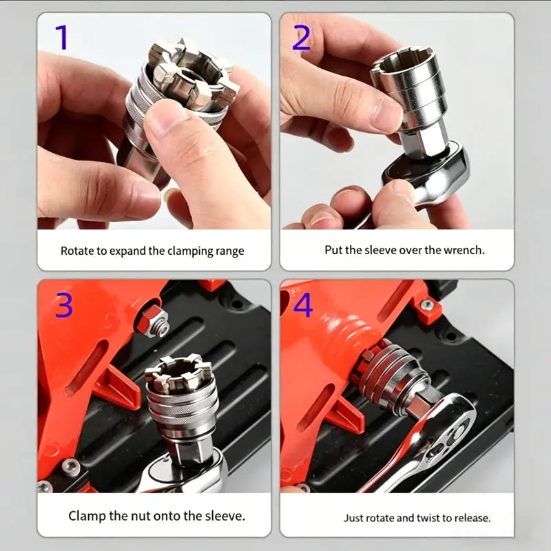 Universal Socket Wrench Tool for Ratchet Power Drill and Home Repair