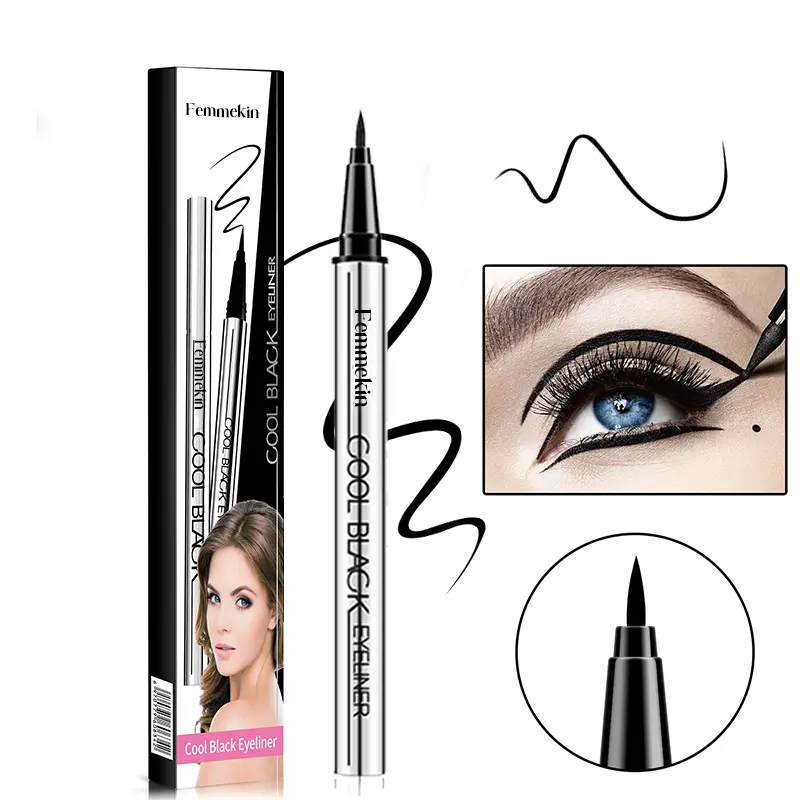 Cool Black/Brown Waterproof Eyeliner | 24hr Long-Lasting, One stoke forming